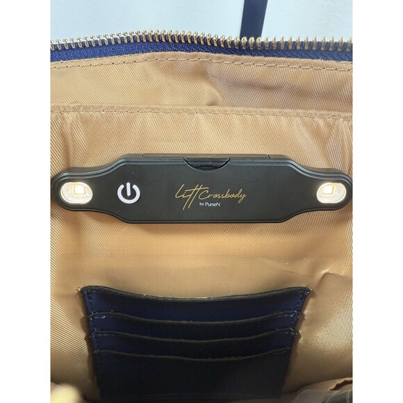 NWOT Litt Crossbody By PurseN Bag with Interior LED Light Navy Blue handbag - Picture 5 of 16